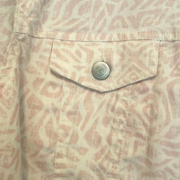 Ruby Rd women pink and white light weigth crop jacket size 14 - Picture 3 of 8